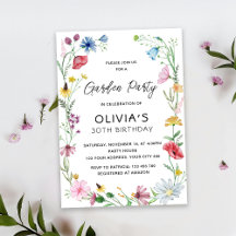 Wildbloemen Garden Party Birthday