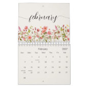 Wildbloemen gepersonaliseerd kalender (Feb 2027)