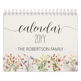 Wildbloemen gepersonaliseerd kalender
