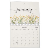 Wildbloemen gepersonaliseerd kalender (Jan 2026)
