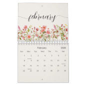 Wildbloemen gepersonaliseerd kalender (Feb 2026)