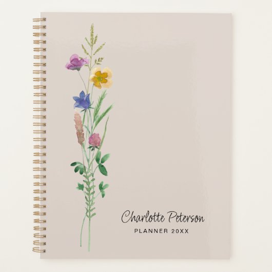 Wildbloemen gepersonaliseerd planner (Voorkant)
