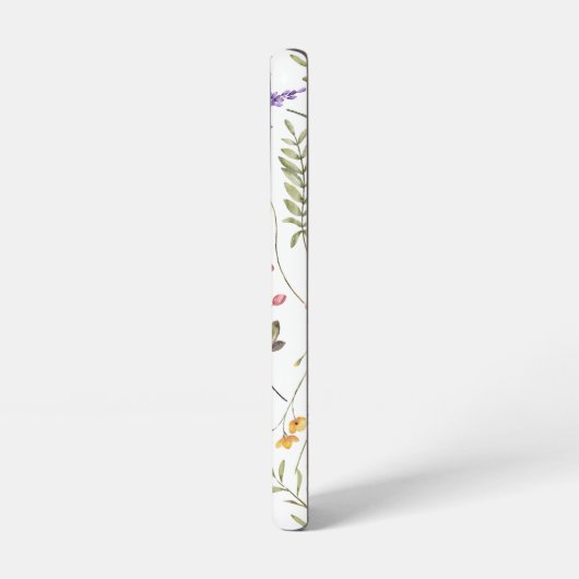 Wildbloemen gepersonaliseerd samsung galaxy hoesje (Linkerkant)