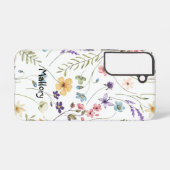 Wildbloemen gepersonaliseerd samsung galaxy hoesje (Achterkant horizontaal)