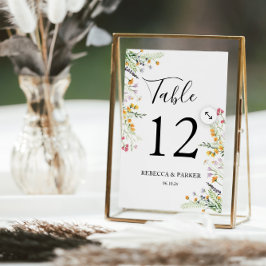Wildbloemen gepersonaliseerde bruiloft kaart
