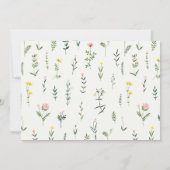 Wildbloemen Girl Baptism Celebration Foto Kaart (Achterkant)