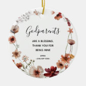Wildbloemen Godouders kerstversiering Keramisch Ornament (Voorkant)