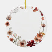 Wildbloemen Godouders kerstversiering Keramisch Ornament (Achterkant)