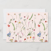  Wildbloemen Goud en Blush Baby shower Inv Kaart (Achterkant)