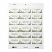 Wildbloemen gras witte adresetiketten etiket (Full Sheet)