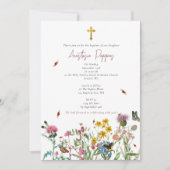 Wildbloemen Grieks-orthodox doopsel Kaart (Voorkant)