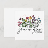 Wildbloemen groeien in genade Christelijk geschenk (Voorkant / Achterkant)