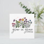 Wildbloemen groeien in genade Christelijk geschenk (Staand voorkant)