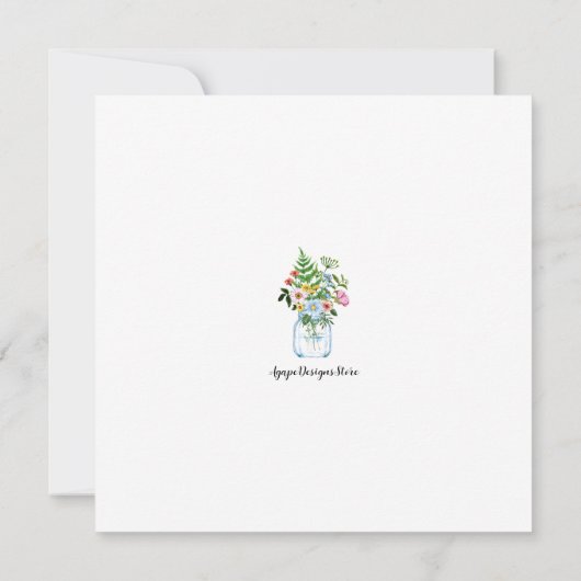 Wildbloemen groeien in genade Christelijk geschenk (Achterkant)