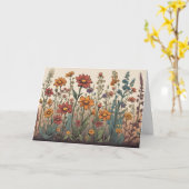 Wildbloemen groeien in het veld Illustratie Kaart (Gele Bloem)