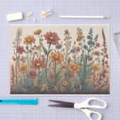 Wildbloemen groeien in het veld Illustratie Tissuepapier (Craft)