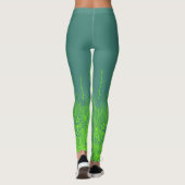 Wildbloemen groen door Aleta Leggings (Achterkant)