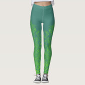 Wildbloemen groen door Aleta Leggings (Voorkant)