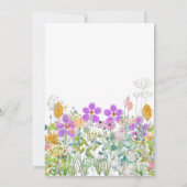 Wildbloemen groen tante verjaardagsfeestje kaart (Achterkant)