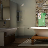 Wildbloemen groen wit rood naam bad handdoek