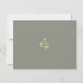 Wildbloemen Groenery Floral Botanical Wedding RSVP Notitiekaartje (Achterkant)