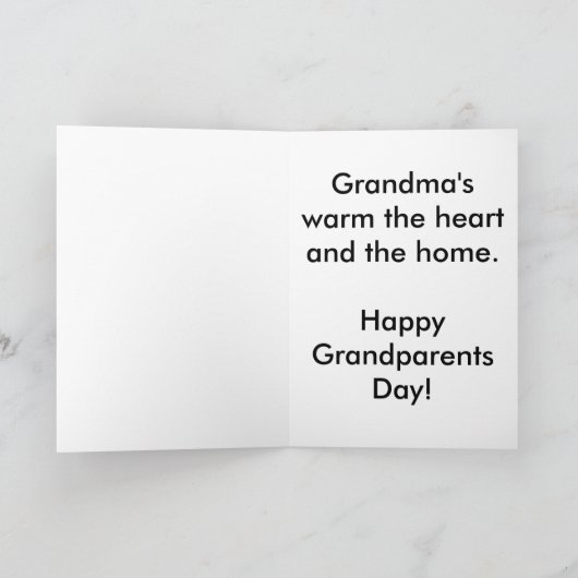 Wildbloemen Grootouders Dag Kaart (grote druk) (Binnen)