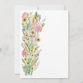 Wildbloemen Handgeschilderd op maat Bedankkaart (Achterkant)