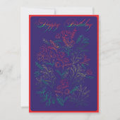 Wildbloemen Happy Birthday Card Feestdagenkaart (Voorkant)