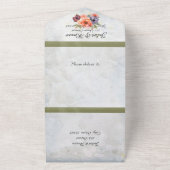 Wildbloemen, hart & salie lint all in one uitnodiging (Buitenkant)