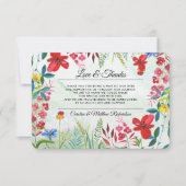 Wildbloemen Hartelijk dank voor uw trouwfotokaart Kaart (Voorkant)