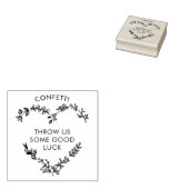 Wildbloemen Heart Toss Petals Weddenschap Rubberstempel (Gestempeld)