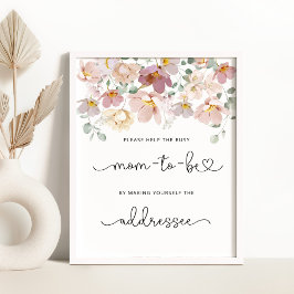 Wildbloemen helpen de Bezige Mam een Envelope rich Poster