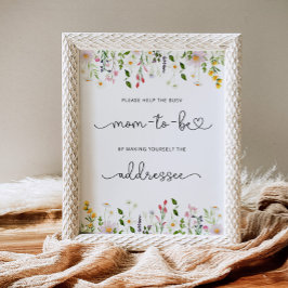 Wildbloemen helpen de Bezige Mam een Envelope rich Poster