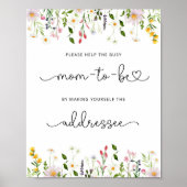Wildbloemen helpen de Bezige Mam een Envelope rich Poster (Voorkant)