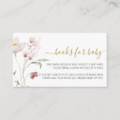 Wildbloemen Heren Baby shower Boek voor Baby Informatiekaartje (Voorkant)