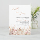 Wildbloemen herfst liefde pompoen perzik Vrijgezel Kaart (Staand voorkant)