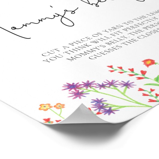 Wildbloemen hoe groot is mama's buikspel poster (Hoek)