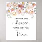 Wildbloemen hoeveel kussen vrijgezellenfeest wild poster (Voorkant)