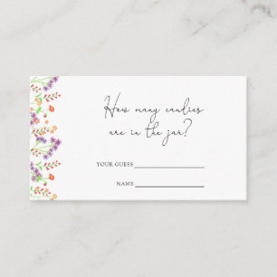 Wildbloemen - Hoeveel snoepjes zitten er in de pot Informatiekaartje