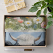 Wildbloemen Holstein Zuivel Koe Decoupage Tissuepapier (Geschenk)