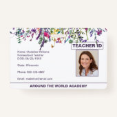 Wildbloemen Homeschool Leraar ID Badge (Voorkant)