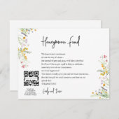 Wildbloemen Honeymoon wenst QR CODE Informatiekaartje (Voorkant / Achterkant)