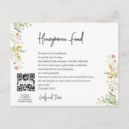 Wildbloemen Honeymoon wenst QR CODE Informatiekaartje