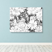 Wildbloemen Honingbijen Art Print Canvas Klein (Insitu (Houten vloer))