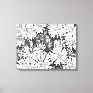 Wildbloemen Honingbijen Art Print Canvas Klein