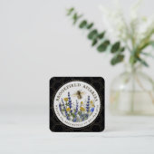 Wildbloemen Honingraat & Bee Apiary Kraft Honing Vierkante Visitekaartje (Staand voorkant)