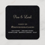 Wildbloemen Honingraat & Bee Apiary Kraft Honing Vierkante Visitekaartje (Achterkant)