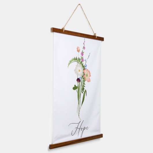 Wildbloemen Hope Hangend Wandkleed (Gebogen)