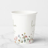 Wildbloemen houden van bloem-Vrijgezellenfeest Papieren Bekers (Rechts)
