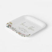 Wildbloemen houden van bloem-Vrijgezellenfeest Papieren Bordje (Gebogen)